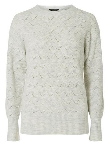 Dorothy Perkins Grey Pointelle Detail Jumper