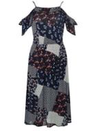 Dorothy Perkins Navy Patchwork Midi Dress