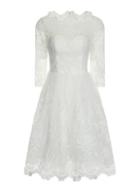 Dorothy Perkins *chi Chi London White Embroidered Skater Dress