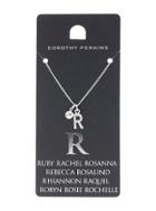 Dorothy Perkins R Initial Necklace
