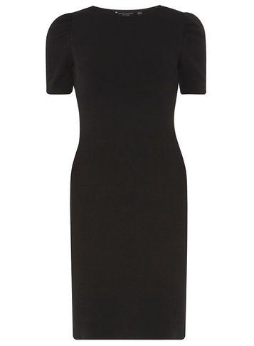 Dorothy Perkins Black Puffed Sleeve Bodycon Dress