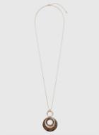 Dorothy Perkins Brown Animal Print Disc Necklace