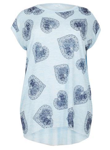 Dorothy Perkins *blue Vanilla Curve Printed Tunic