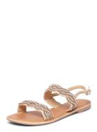 Dorothy Perkins Nude Leather 'france' Sandals