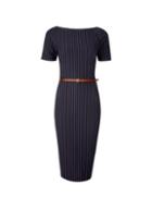 Dorothy Perkins Blue Double Striped Belted Dress