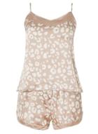 Dorothy Perkins Taupe Leopard Camisole Satin Set