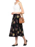 Dorothy Perkins *jolie Moi Black Geometric Print Midi Skirt