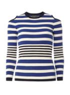 Dorothy Perkins Blue Stripe Cold Shoulder Jumper