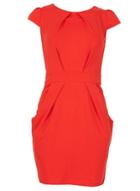 *blue Vanilla Red Pleated Tulip Bodycon Dress