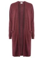 Dorothy Perkins *vila Purple Fig Long Knitted Cardigan