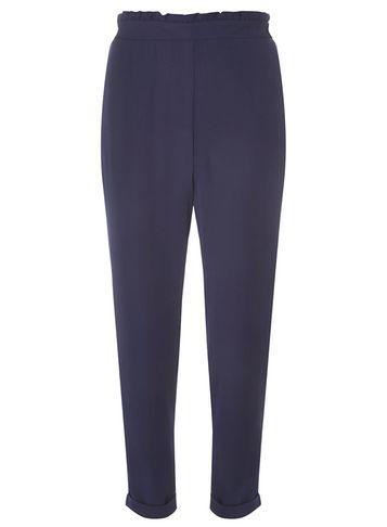 Dorothy Perkins Navy Frill Waist Trousers