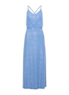 *vero Moda Blue Plisse Maxi Dress