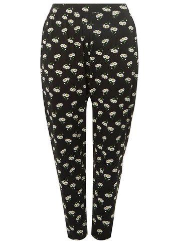 Dorothy Perkins Dp Curve Black Daisy Ve Joggers