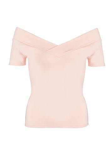 Dorothy Perkins *quiz Nude Bardot Short Sleeve Top