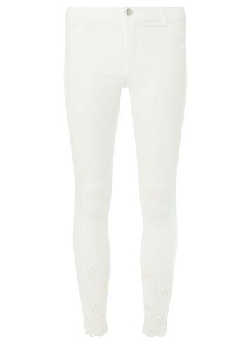 Dorothy Perkins White Frankie Broderie Ankle Grazer Jeans