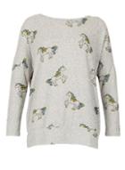 Dorothy Perkins *izabel London Grey Unicorn Sweatshirt