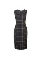 Dorothy Perkins Navy And Yellow Asymmetrical Neck Dress