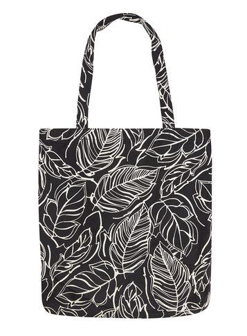 Dorothy Perkins Black Leaf Print Canvas Shopper Bag