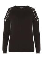 Dorothy Perkins Black Jewelled Cold Shoulder Jumper