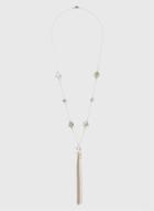 Dorothy Perkins Silver Disc And Tassel Long Necklace