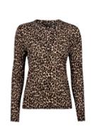 Dorothy Perkins Multi Coloured Leopard Print Nehru Collar Top
