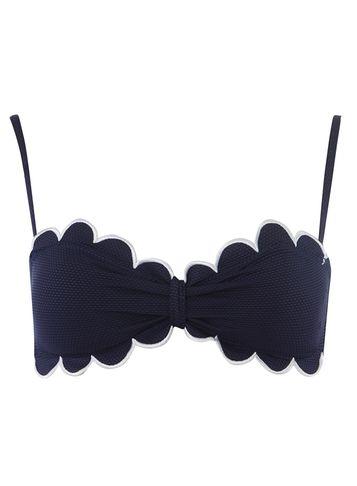 Dorothy Perkins *dp Beach Navy Scallop Bandeau Bikini Top