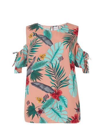 Dorothy Perkins *juna Rose Curve Multi Colour Cold Shoulder Top