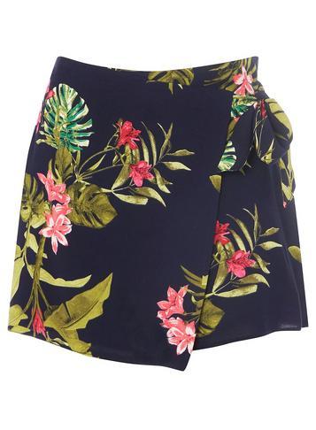 Dorothy Perkins Navy Palm Print Skorts