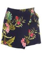 Dorothy Perkins Navy Palm Print Skorts