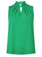 Dorothy Perkins Green Twist Neck Top