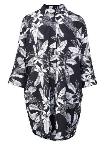 *izabel London Black And White Shirt Dress