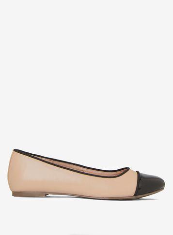 Dorothy Perkins Nude And Black Paris Pumps