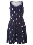Dorothy Perkins Navy Ditsy Heart Print Skater Dress