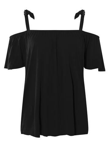 Dorothy Perkins Black Tie Shoulder Top