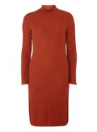 Dorothy Perkins *first & I Orange Ribbed Tube Dress