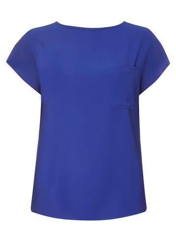Dorothy Perkins Cobalt Zip Back T-shirt