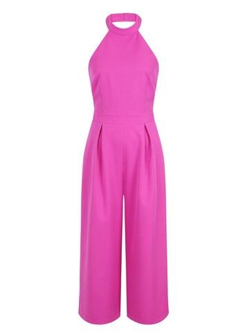 Dorothy Perkins *paper Dolls Pink Halterneck Culotte Jumpsuit