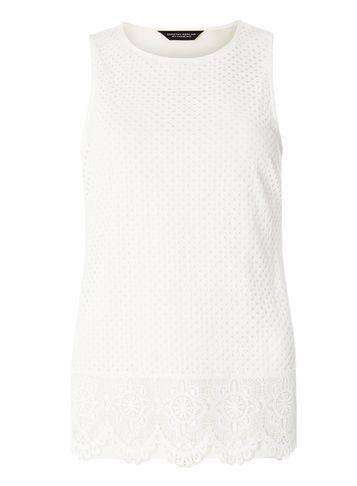 Dorothy Perkins Ivory Geo Lace Shell