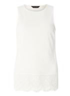 Dorothy Perkins Ivory Geo Lace Shell