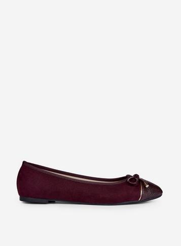 Dorothy Perkins Wide Fit Burgundy Pisa Pumps