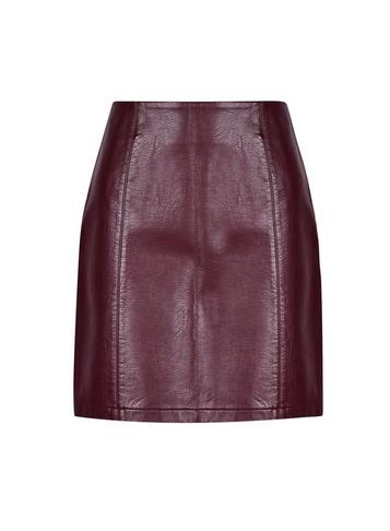 Dorothy Perkins Aubergine Seam Pu Mini Skirt