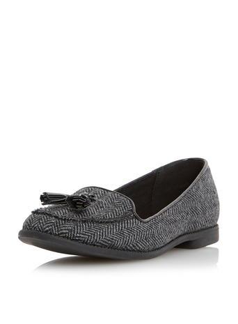 Dorothy Perkins *head Over Heels 'georgia' Grey Loafers