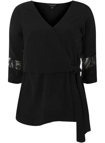 Dorothy Perkins Black Lace Wrap Top