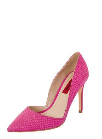 Dorothy Perkins *london Rebel Fushcia High Heel Court Shoes