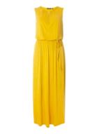 Dorothy Perkins Yellow Zip Front Jersey Maxi Dress