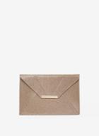 Dorothy Perkins Gold Shimmer Envelope Clutch Bag