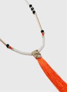 Dorothy Perkins Orange Tassel Necklace