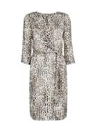 *billie & Blossom Gold Leopard Print Foil Dress