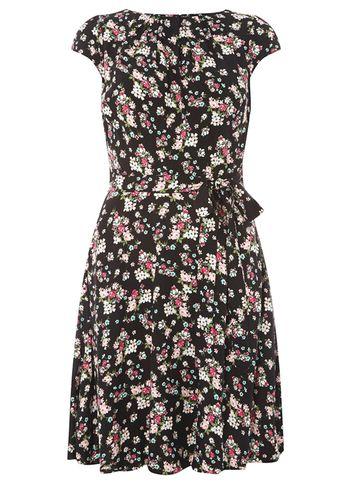 Dorothy Perkins *billie & Blossom Black Ditsy Print Skater Dress