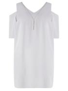 Dorothy Perkins Dp Curve Grey Necklace Trim Cold Shoulder Top